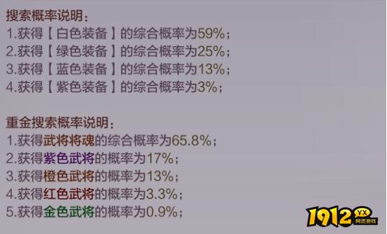 《三国奇兵》概率公示